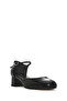 Women's Black Ankle Buckle Short Thick Heeled Patent Leather Shoes 26Pfd140316 - 7