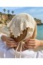Lace Bandana Scarf Lace Scarf Beige Bandana - 2