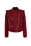 Ibiza Women's Burgundy Biker Suede Leather Jacket 26Sgd563710 - 4