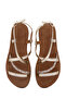 Women's Gold Knitted Detailed Sandals 26Sfe461014 - 4