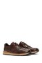 Men's Brown Lace-Up Genuine Leather Casual Sneaker, Winter Sports Shoes 25Wfd610114 - 3
