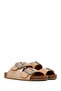 Women's Powder Stone Buckle Suede Leather Slippers 25Sfd 150110 - 3
