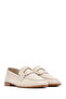 Women's Beige Leather Masculine Loafer 26Pfd350118 - 2