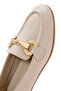 Women's Beige Buckle Leather Shoes, Masculine Loafers 26Pfd200018 - 7