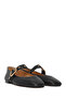 Women's Black Buckle Leather Ballerinas 26Pfd551818 - 2