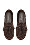 Women's Brown Tasseled Suede Leather Loafer 26Pfd221210 - 5