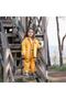 Waterproof Children's Rain Set |   Banded Stitched Pure Mustard - 5
