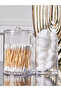 Anti-Tip Conjoined Transparent Brush Holder, Cotton Swab and Earpick Organizer, Multi-Purpose Organizer with Lid - 2