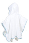 Blue Hedgehog Embroidered Hooded Cotton Terry Poncho - 3