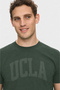 Culver Dark Green Crew Neck Printed 100% Cotton Standard Fit Men's Tshirt - 2