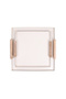 Small Square Beige and Black Serving Tray from Aurora - 5