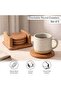Evren Wooden 4-piece Coaster With Caddy 12.7x11.5x5.7cm -natural - 4