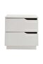 Menora 2 Drawer Night Stand Melamine - White - 5