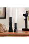Jonah Polyresin Candle Holder 6.7x6.7x21.7cm - Black