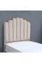 ANNA SINGLE BED VELVET BEIGE 120X200 CM - 2