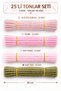 100 Pieces of 4-Piece Chenille Set: Pink (25), Dusty Rose (25), Soft Pink (25), Army Green (25), Floral Feather Te