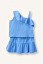 Wrinkled Textured Fabric 2-Piece Blue Set for Baby Girl I0050A526Hs - 8