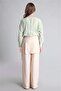Wide Leg Tie-Waist Modal Ecru Trousers H5541Ax26Hs - 6