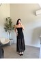 Black Strapless Tulle Detailed Dress - 2