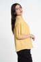 Solid 3/4 Sleeve Blouse with Front Buttons - 3