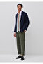 Men's green 100% cotton cargo pants with side pockets - 3
