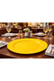 Crystal Round Mica Plates 6 Pieces 23 cm Mica Plates Yellow - 2
