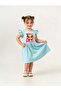 Girl's Short Sleeve Lycra Combed Cotton Printed Dress - 4