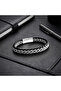 Moncuk Design Double Chain Steel and Leather Men's Bracelet 33514B2D2 - 3