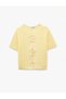 Short Sleeve Crew Neck Knit Cardigan with Tie-Up Bow Detail - 3