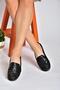 P757003042 Black Honeycomb Print Casual Women's Ballerinas - 2