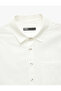 Short Sleeve Cotton Pocket Detail Slim Fit Shirt - 5