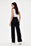 Line Women's Stretch Fabric Velcro Closure Black Palazzo Pants - 5