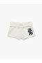 Embroidery Detailed Loose Fit Waist Tie Cotton Micro Mini Shorts - 3