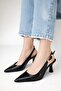 Women's Ovis Pointed Heeled Shoes - black-patent leather