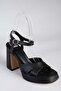 Black Platform Heeled Women's Shoes M404100109 - 8