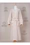 Unisex Bathrobe L Size , Kimono Collar, Absorbent Quick Dry Microfiber 330 GSM, Belt & Pockets - 6