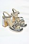 S569020234 Silver Mirror Thick Heeled Women's Evening Dress Shoes - 5