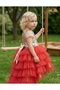 Girl's Lycra Tulle Sleeves Short Front Long Back Evening Dress Birthday, Special Occasion, Wedding 2-9 Years Old - 2