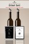 Label Set for Oil Bottles - Label for Olive Oil Sunflower Oil Bottle 70X100 mm – Water and Oil Resistant Label Set