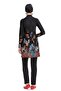 Lycra Hijab Swimsuit Black Bottom Detail with Feather Floor - 2
