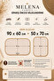 Premium Plush Jute Edge Detailed Non-Slip Base 2-Piece Bath Mat Set 90X60 & 50X70 - 3