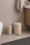 Cigo 2-Piece Bathroom Set 3 Liter Steel Trash Can + Toilet Brush - Matte Beige - 2