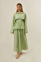Windbreaker Linen Skirt Set Light Green - 6