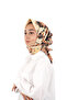 وشاح حريري أسود بنمط ديريا - 2