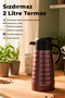 Nora Stainless Steel Thermos Rose 2 Liter