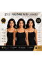 3-Pack Basic Rope Strap Undershirt in Black Color