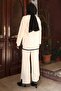 Slit Detailed Knitwear Set White 6152 - 4