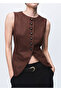 Wool Blend Buttoned Vest