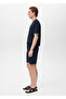 Slim fit kot bermuda şort - 7