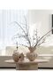 Bohemian Style 20 cm Ceramic New Modern Cream Color Handmade Vase Bloom Vase